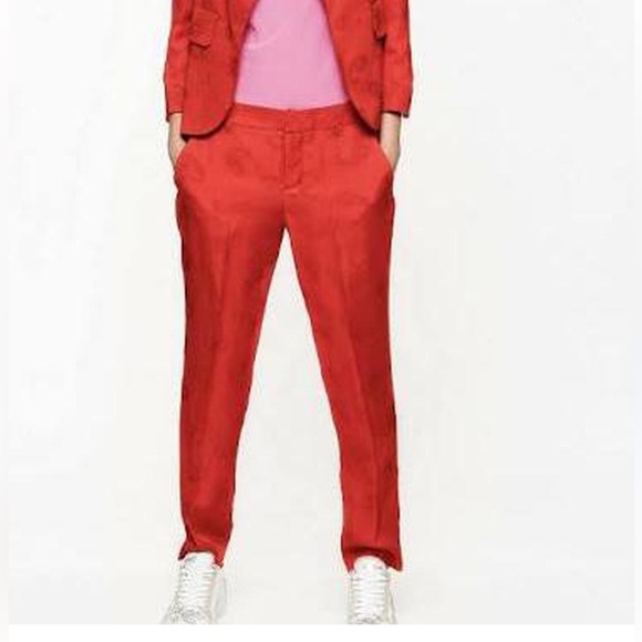 Zadig & Voltaire Pants - Zadig & Voltaire prune jac paisley red tailored trousers